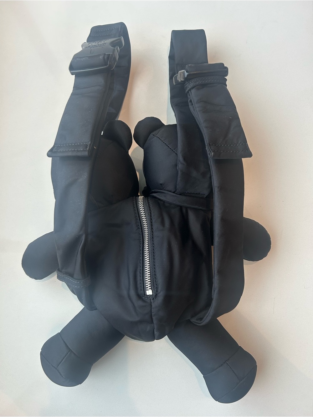 Black FW22 Nylon Double Bear Backpack - Picture 2 of 4